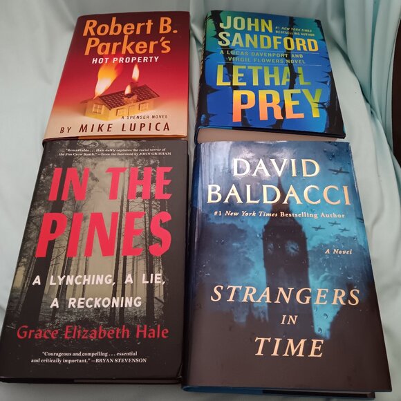 Set of 4 Thrillers: In the Pines/Lethal Prey/Strangers in Time/Robert B. Parker - Picture 1 of 2